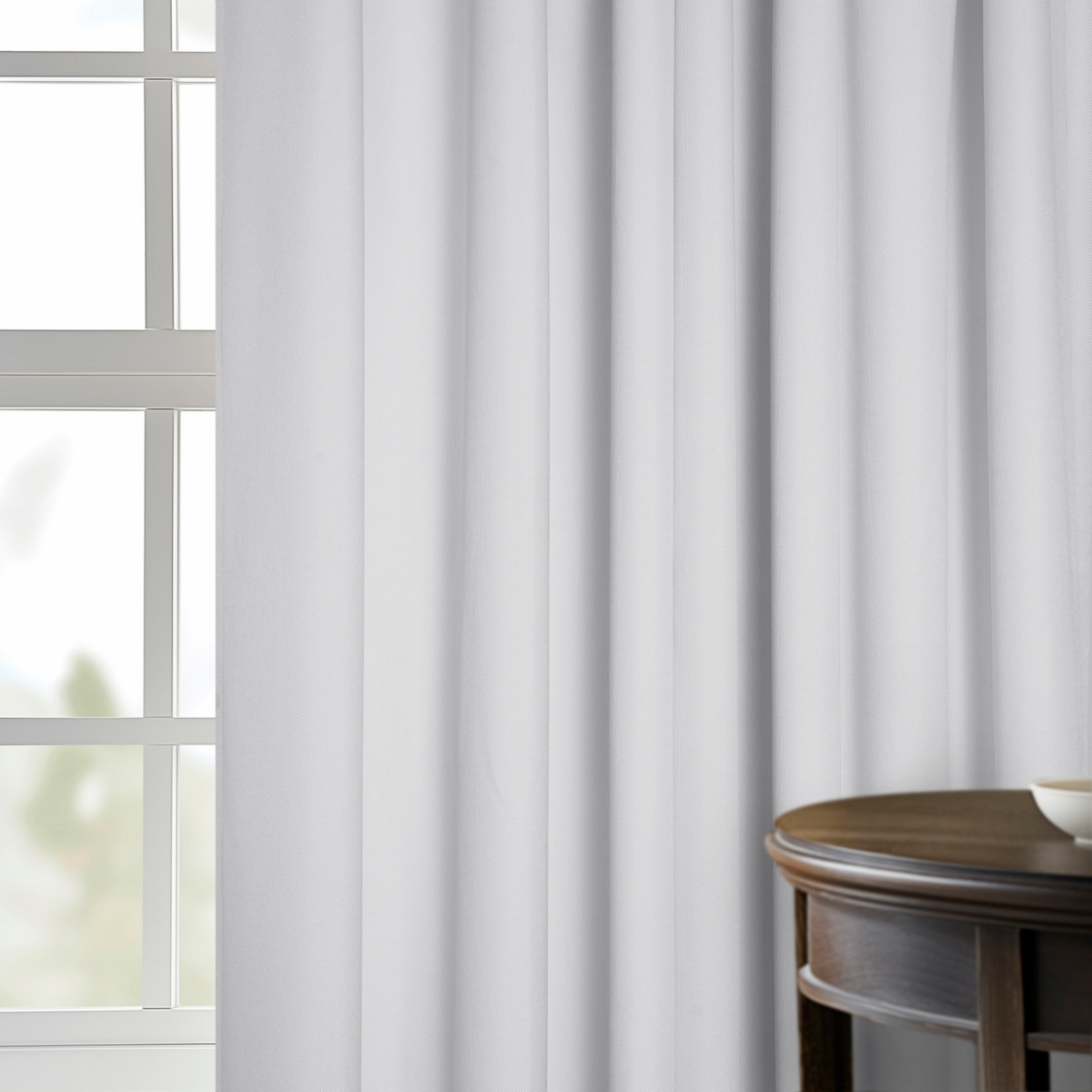 Half Price Drapes White Grommet Performance Linen Hotel Blackout Curtain