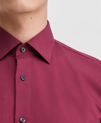 Men's Modern-Fit Solid Poplin Dress Shirt