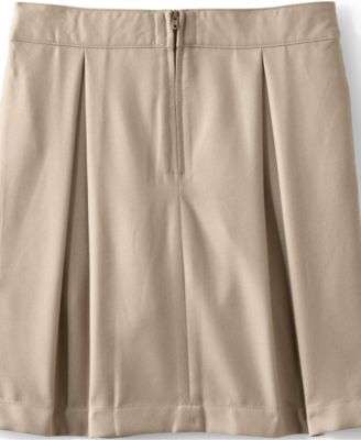 Big Girls School Uniform Solid Pleated Skort Top of Knee