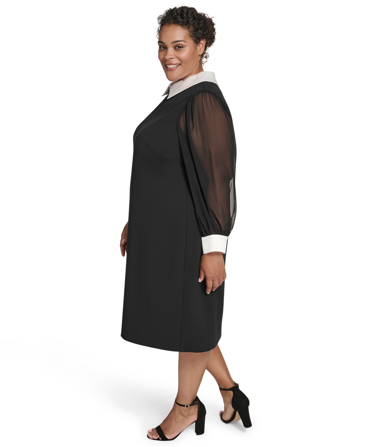 Jessica Howard Plus Size Collared Sheath Dress