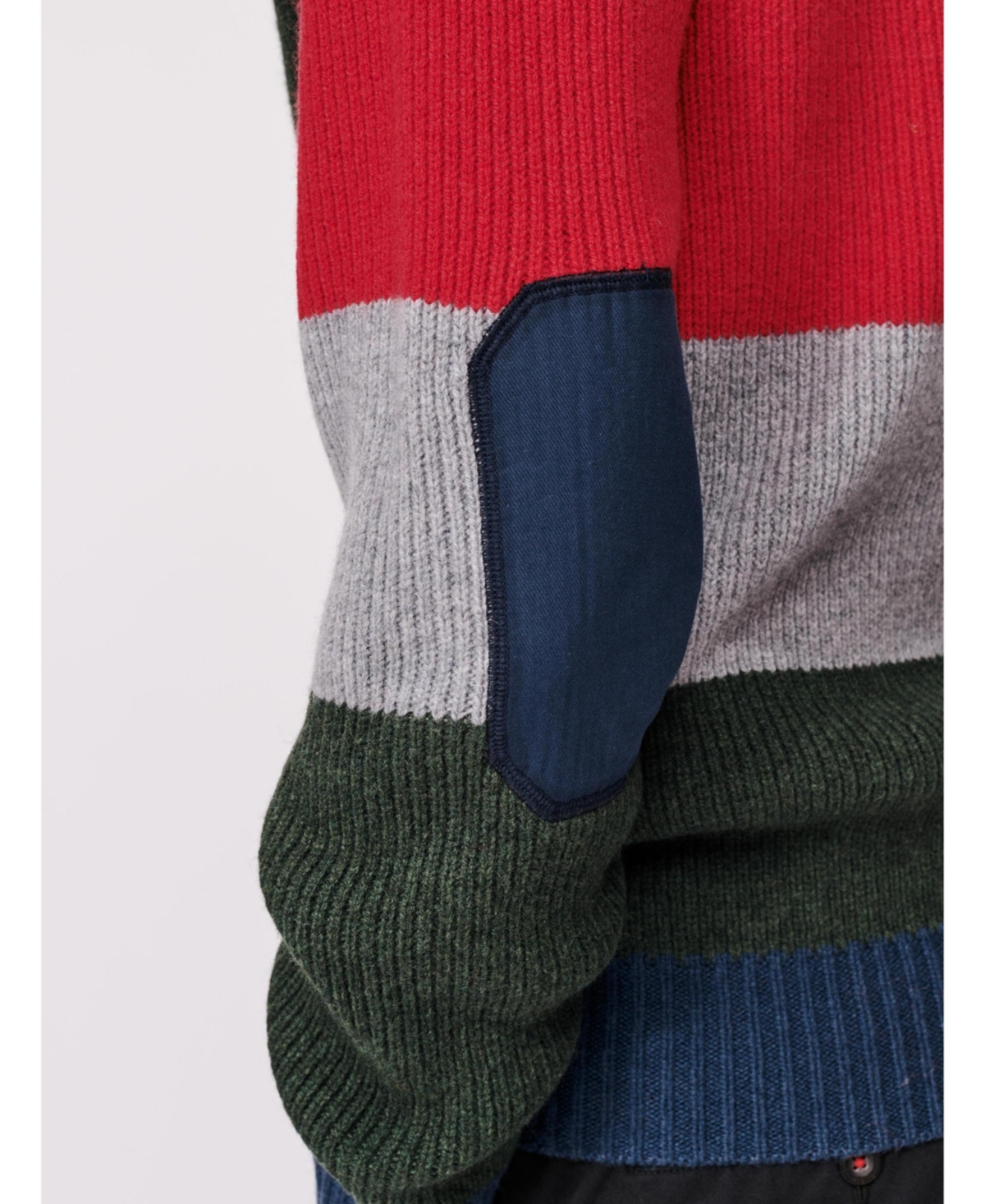 Aubin Men's Pitt Block Stripe Crew Neck Sweater