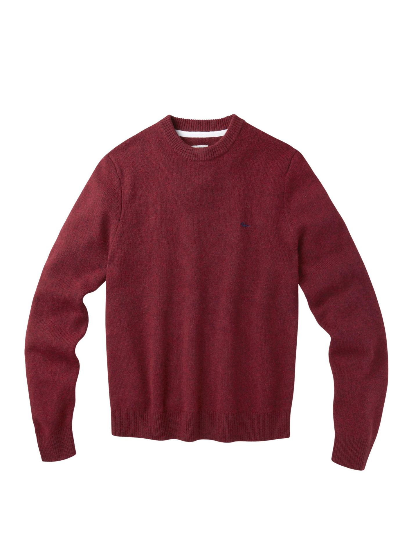 Мужской свитер Aubin Phillips Lambswool Crew Neck, цвет: Бордово-красный — фото 7
