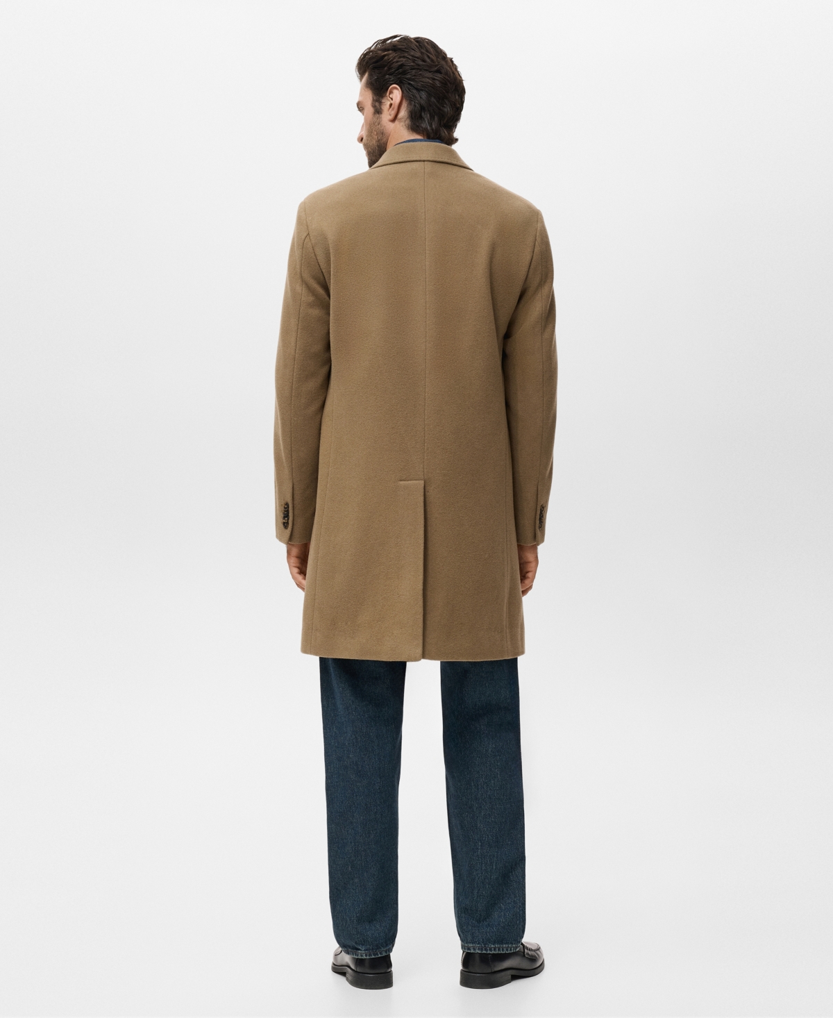 Mango Men's Wool Overcoat