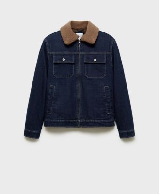Men's Shearling Lining Denim Jacket