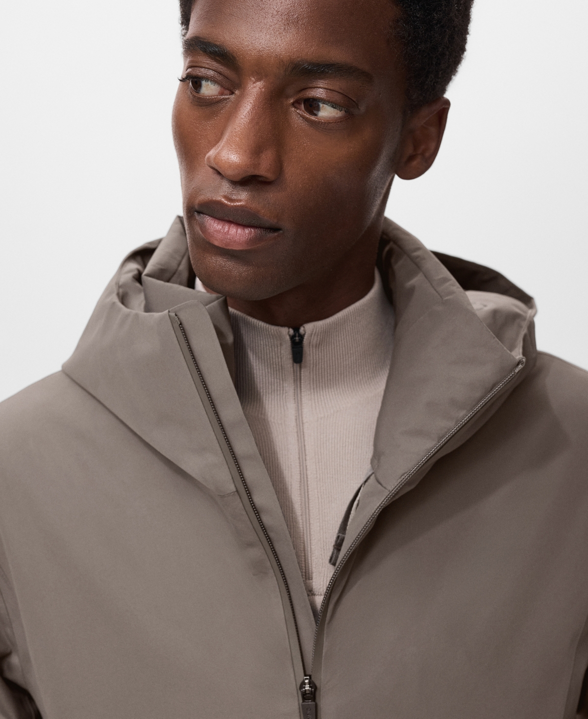Mango Men's Water-Repellent Thermolite Hooded Jacket