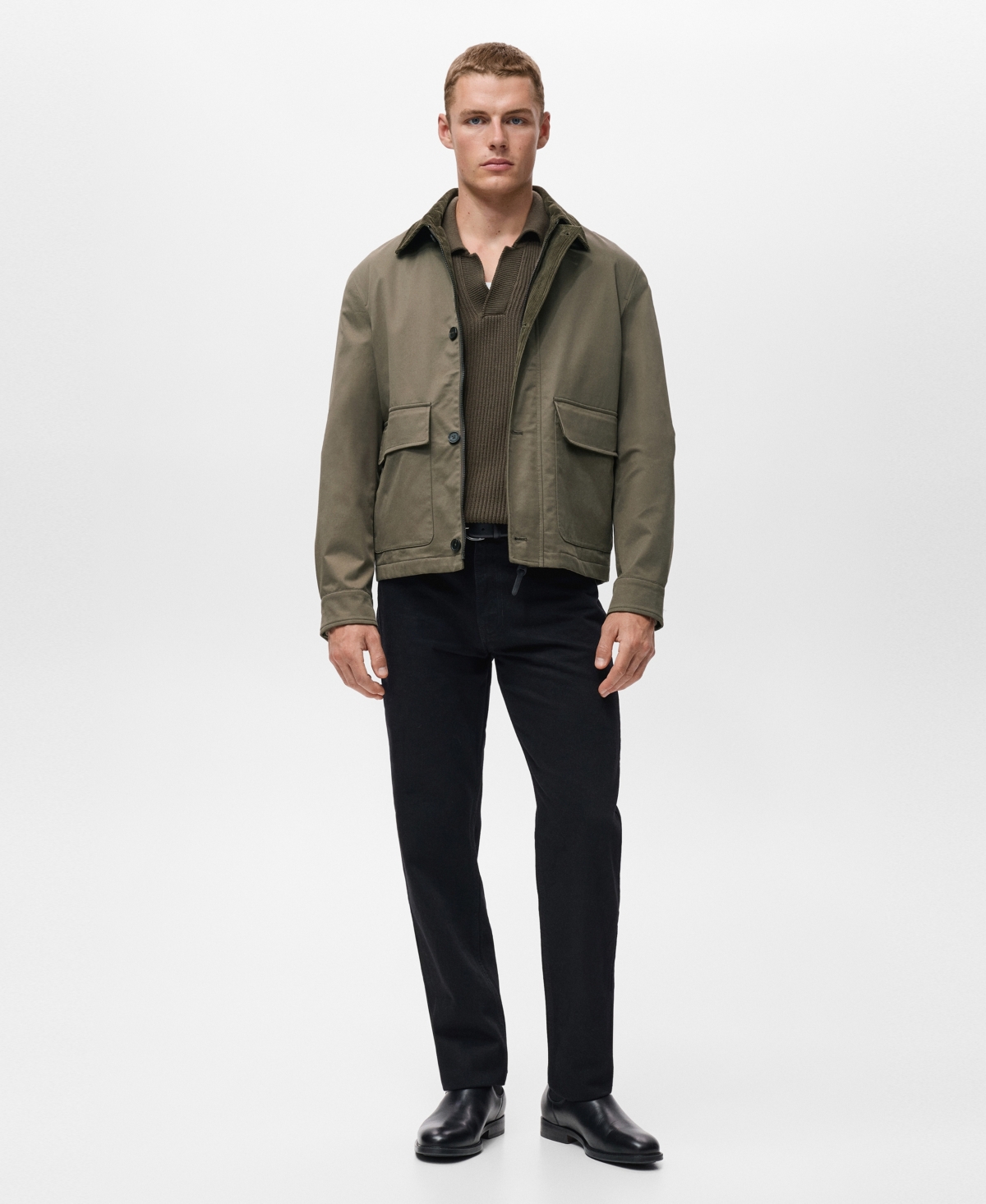 Mango Men's Pockets Water-Repellent Jacket