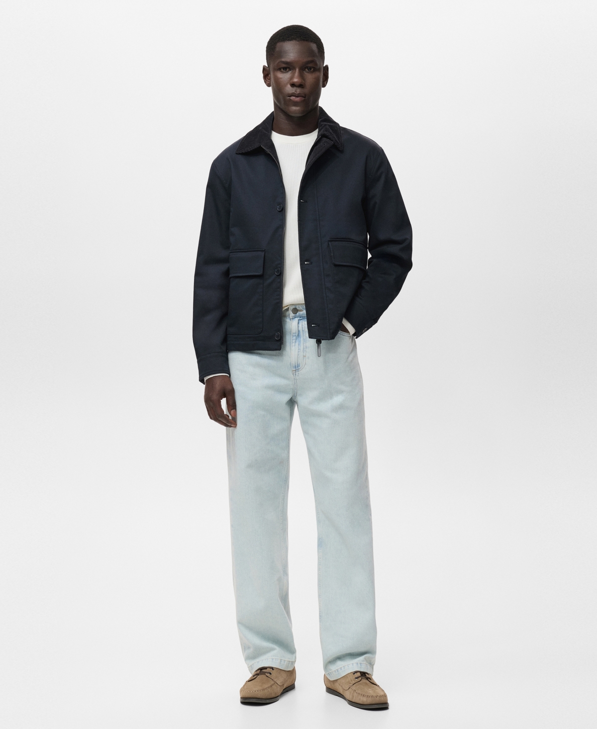 Mango Men's Pockets Water-Repellent Jacket
