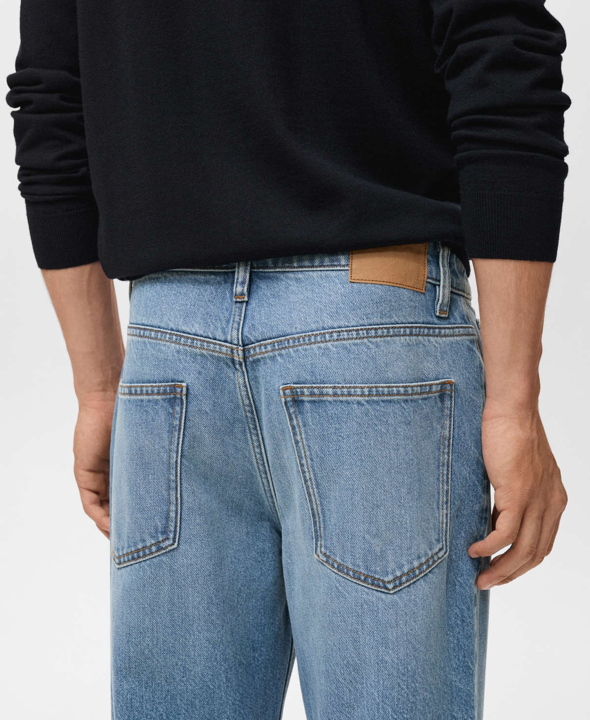 Mango Men's Sammy Cropped Carrot-Fit Jeans