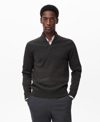 MANGO - Men's Breathable Zip-Neck Sweater