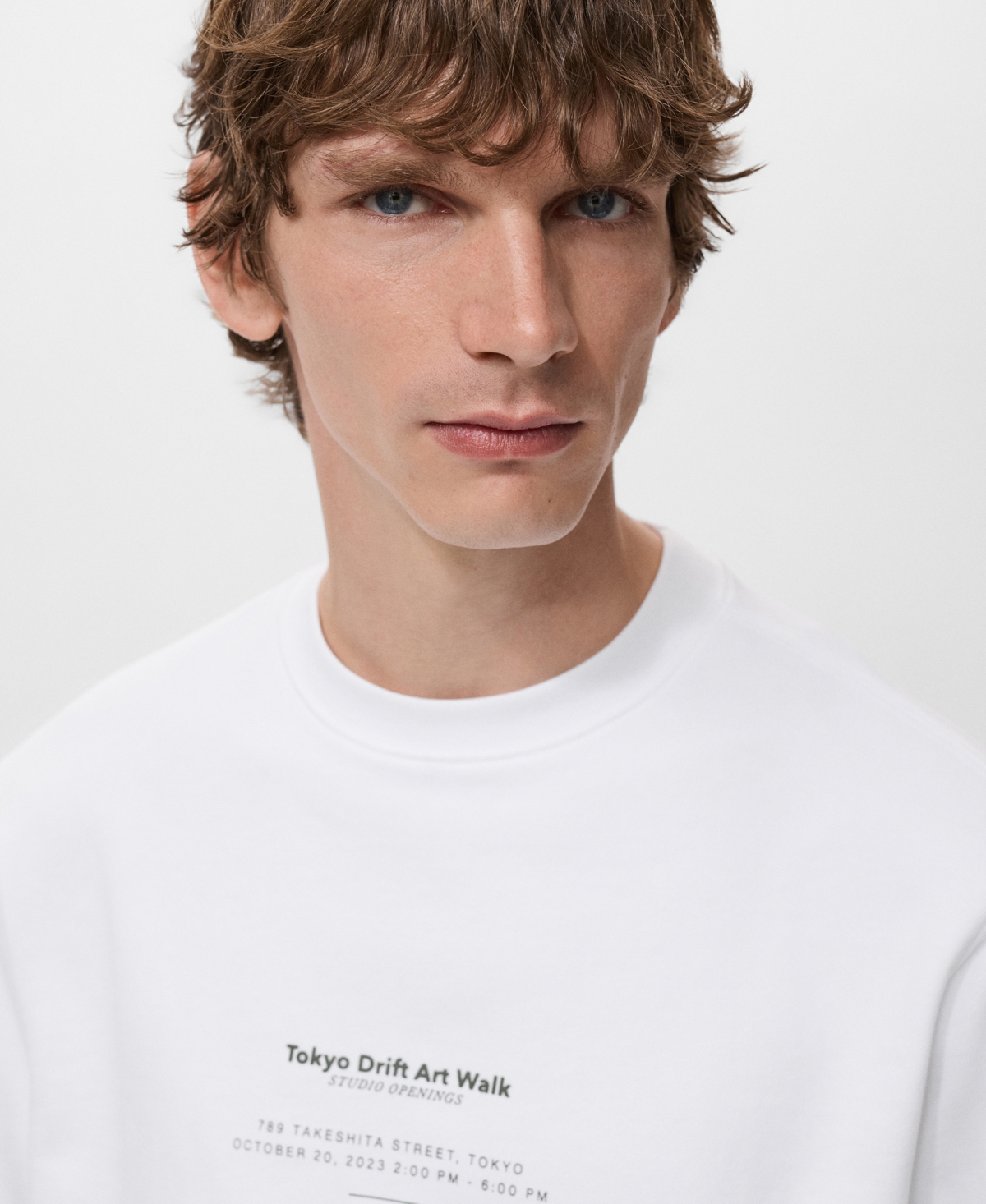 Mango Men's Cotton Text Sweatshirt