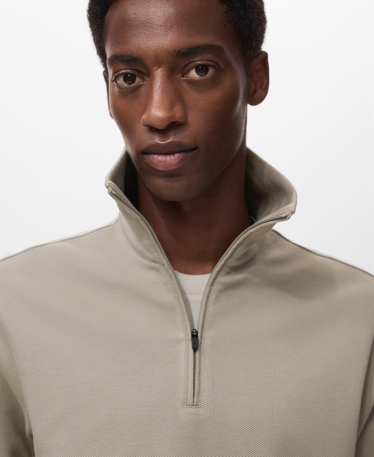 Mango Men's Regular-Fit Zipper Technical Sweatshirt