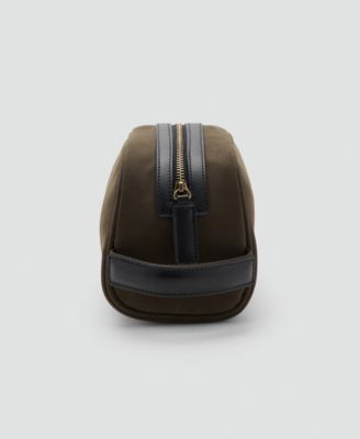 Men's Zipped Leather Cosmetic Bag