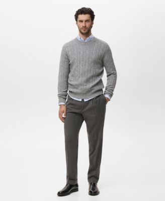 Men's Wool Braided Sweater