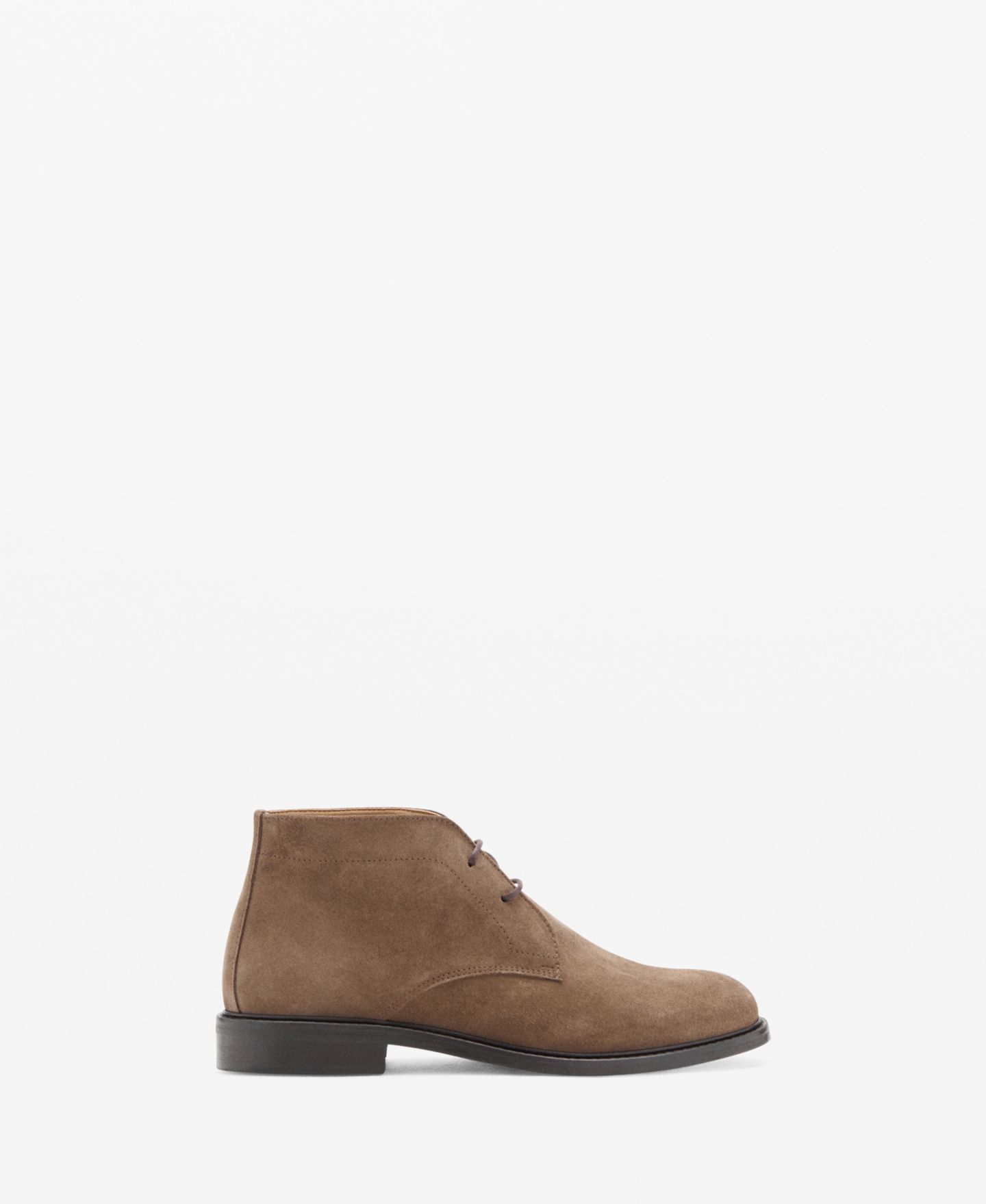 Мужские ботинки MANGO Suede Leather Ankle, цвет: Средний коричневый — фото 2