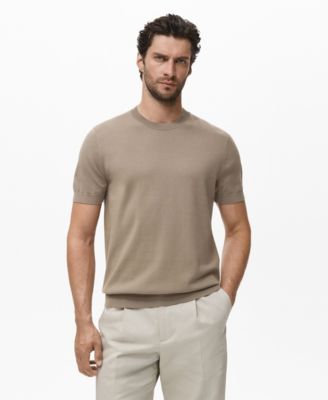 MANGO - Men's Cotton Fine-Knit T-Shirt