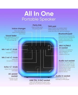 X7207 Bluetooth Party Cube Speaker - Black