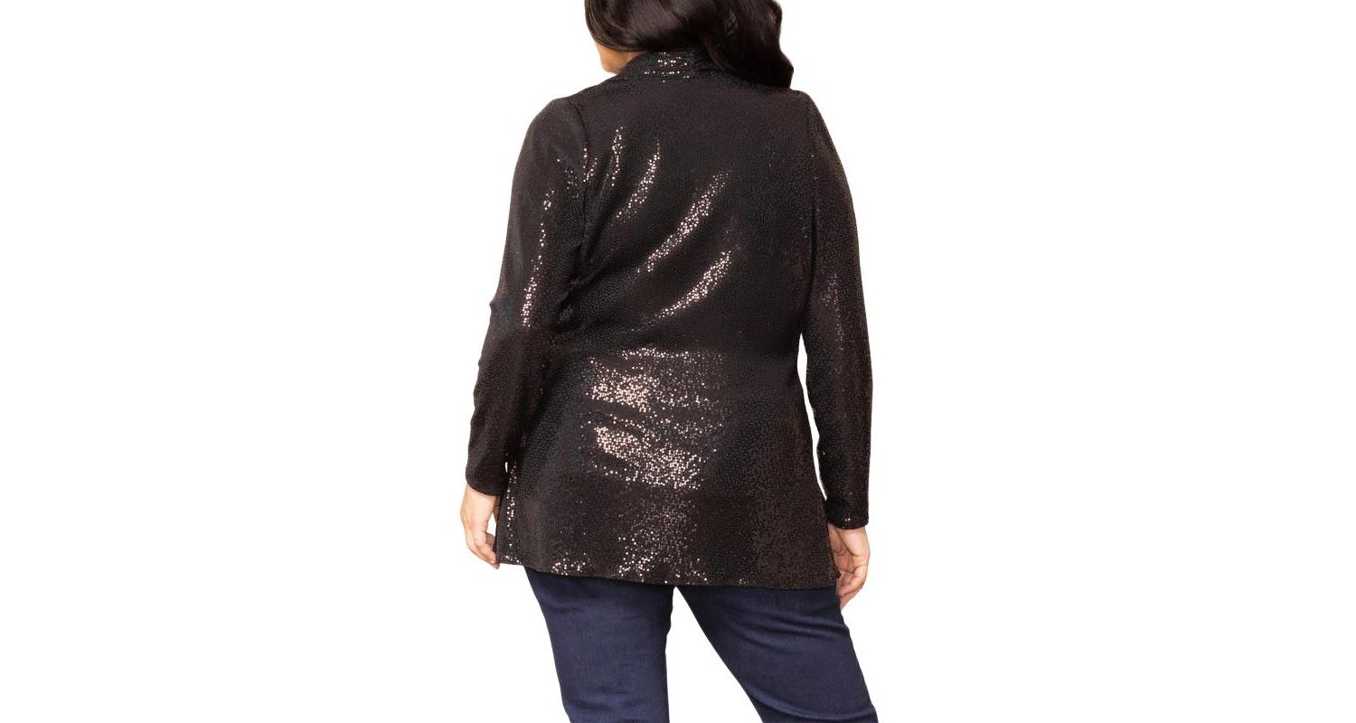 Plus Size Glitz and Glam Sequin Cardigan