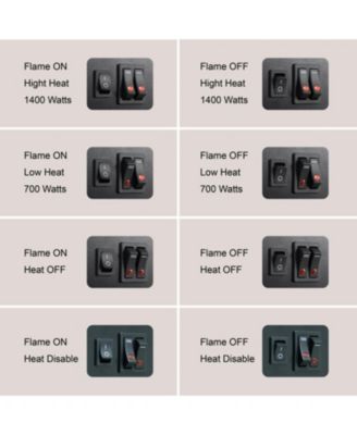 Streamdale 17 inch Freestanding Electric Fireplace Stove heater with 3D Flame effect