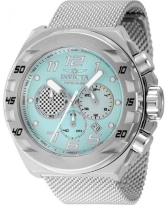 Men's 47202 Invicta Racing Quartz Chronograph Silver, Light Grey, Turquoise Dial Watch
