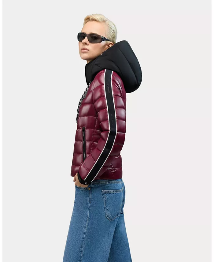 Women's Rousset Lightweight Cinched Puffer Jacket with Contrast Detailing - thumbnail 3