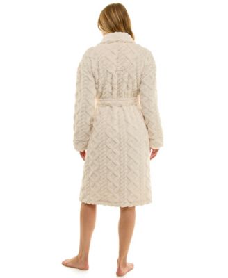 Women's Textured Shawl Collar Robe