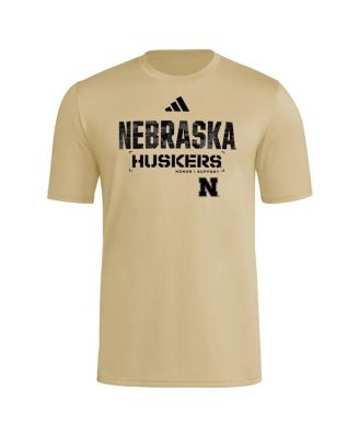 Men's Natural Nebraska Huskers 2025 Military Appreciation Pre-Game AEROREADY T-Shirt