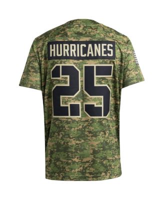 Men's 25 Camo Miami Hurricanes Honor Support Premier Strategy Jersey