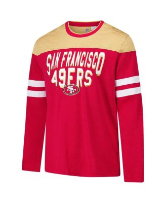 Men's Scarlet/Gold San Francisco 49ers Adaptive Hail Mary Long Sleeve T-Shirt