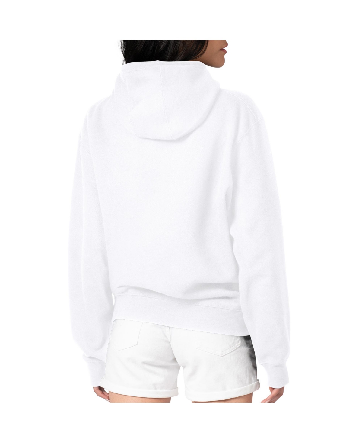 G-iii 4her By Carl Banks Women's White Kansas City Chiefs Team Logo Graphic Fleece Tri-blend Pullover Hoodie In White