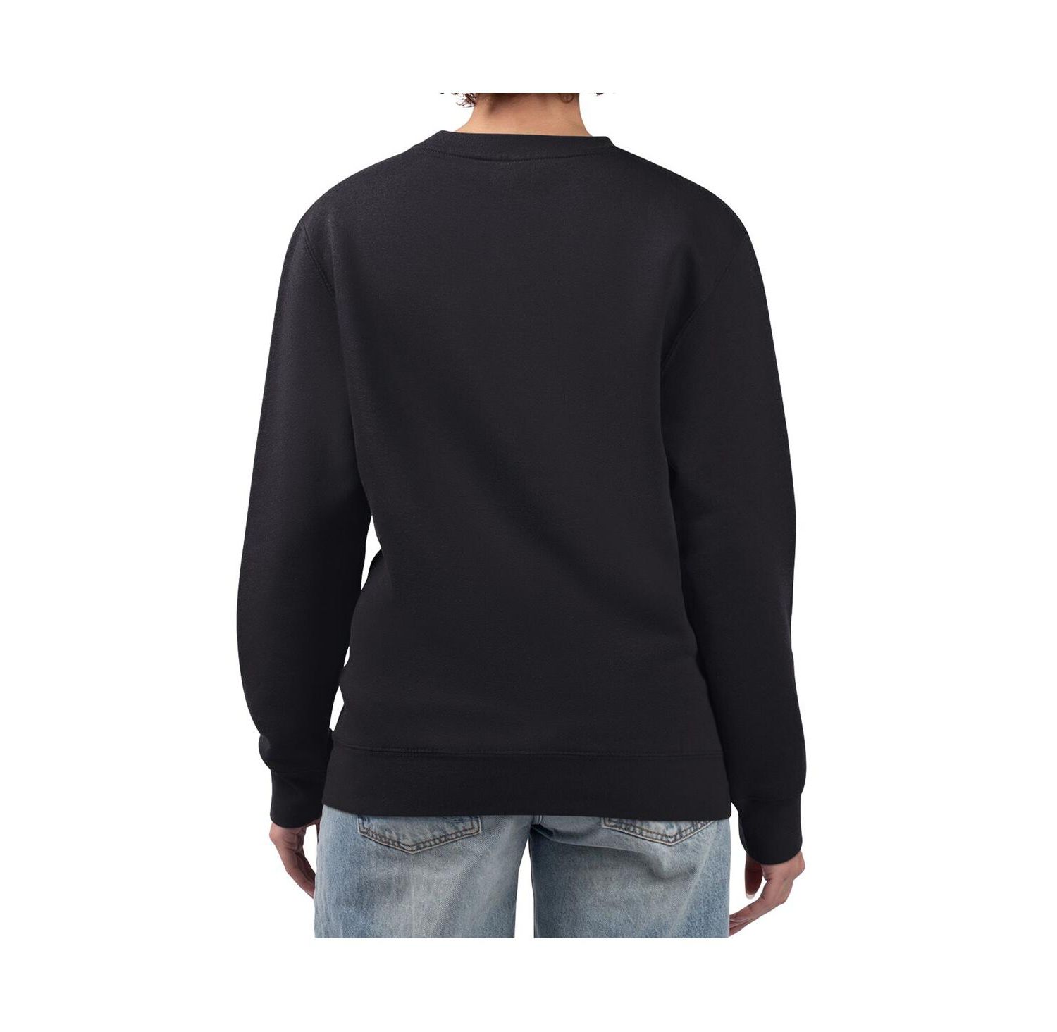 Women's Black Detroit Lions Lots of Love Graphic Fleece Pullover Sweatshirt