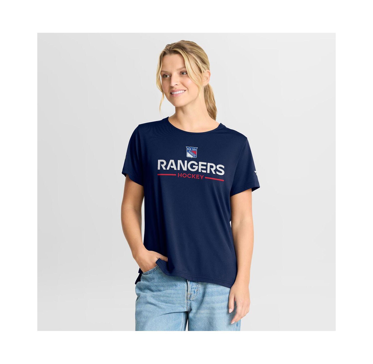 Women's Navy New York Rangers Authentic Pro Rink Tech T-Shirt
