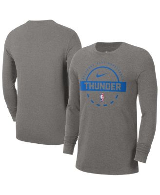 Nike - Men's Charcoal Oklahoma City Thunder Authentic Long Sleeve Practice T-Shirt