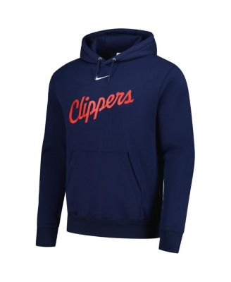 Men's Navy LA Clippers Sportswear Essential Wordmark Club Hoodie