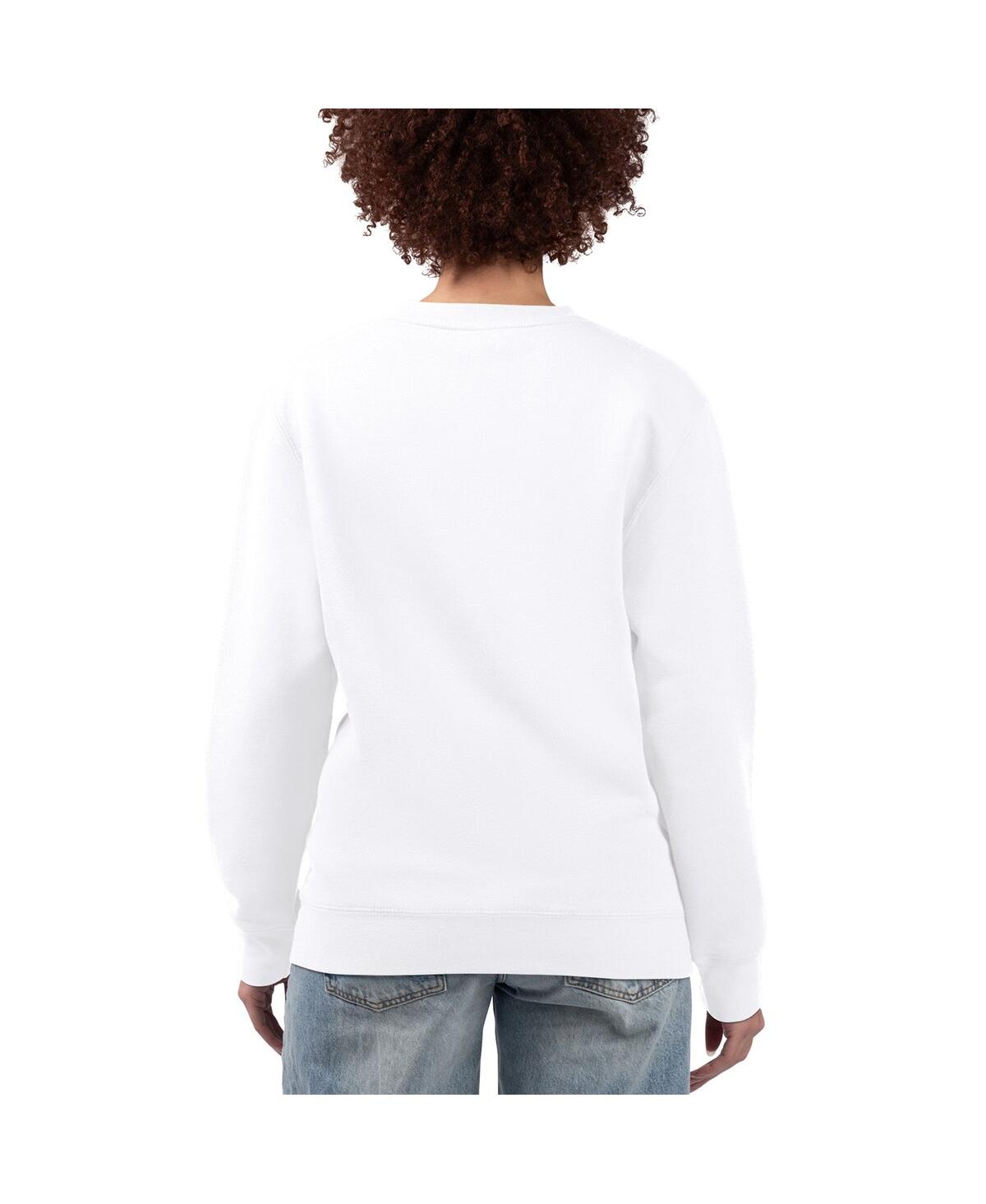 G-iii 4her By Carl Banks Women's White Houston Texans H-town Fleece Pullover Sweatshirt In White