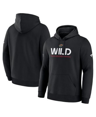 Fanatics - Men's Black Minnesota Wild Authentic Pro Primary Hoodie