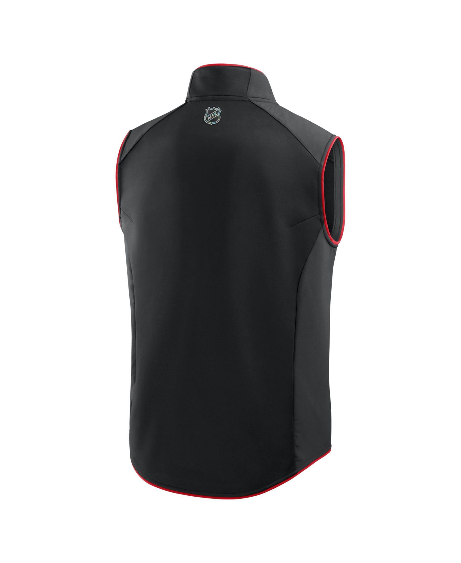 Men's Black New Jersey Devils Authentic Pro Rink Full-Zip Vest