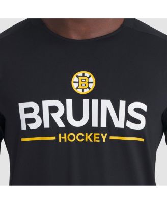 Men's Black Boston Bruins Authentic Pro Rink Tech Long Sleeve T-Shirt