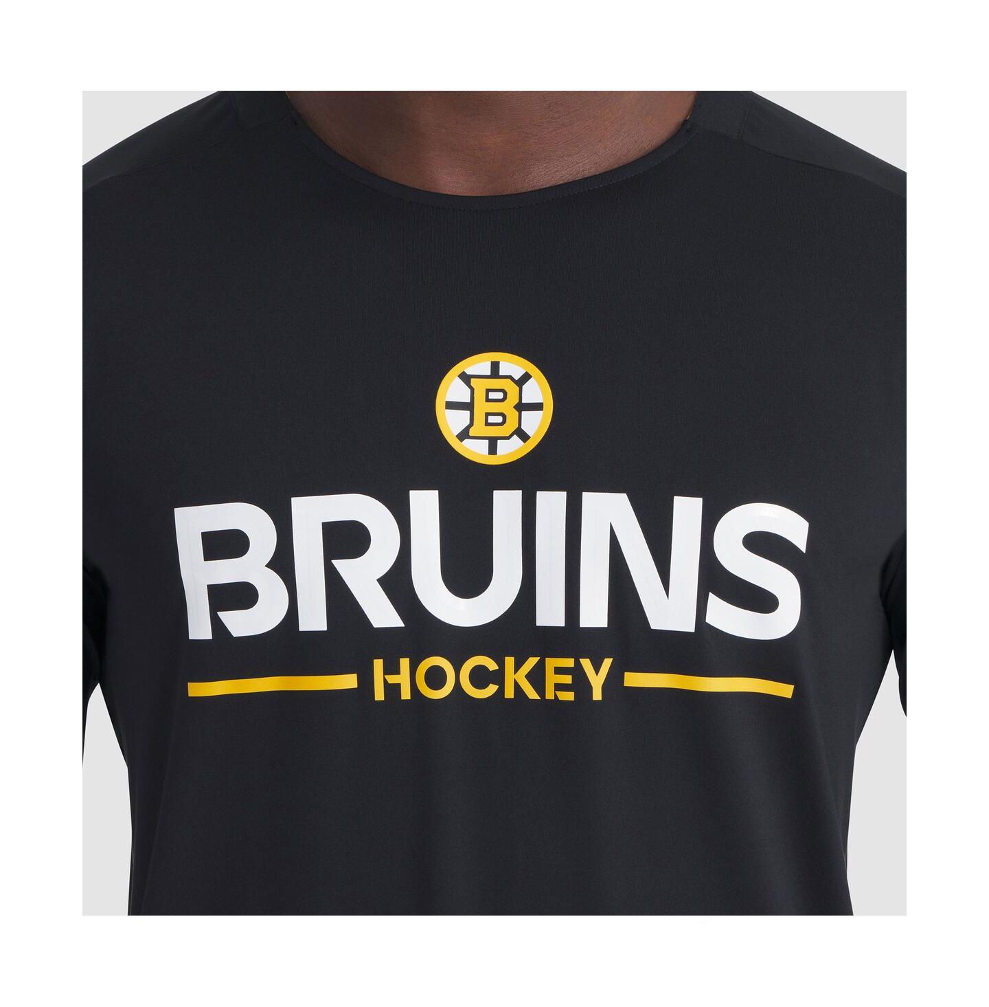 Мужская футболка Fanatics Black Boston Bruins Authentic Pro Rink Tech Long Sleeve — фото 4