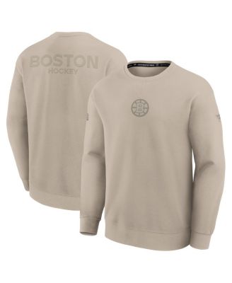 Fanatics - Men's Tan Boston Bruins Authentic Pro Road Tri-Blend Sweatshirt