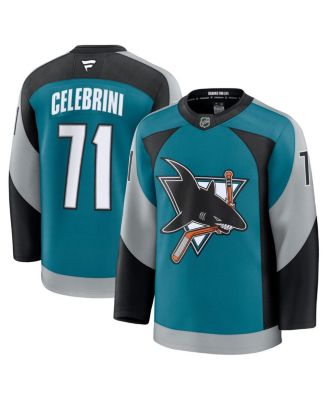 Fanatics - Men's Macklin Celebrini Teal San Jose Sharks Alternate Premium Player Jersey
