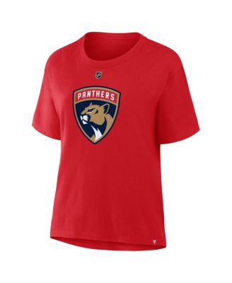 Women's Matthew Tkachuk Red Florida Panthers Authentic Stack Name Number T-Shirt