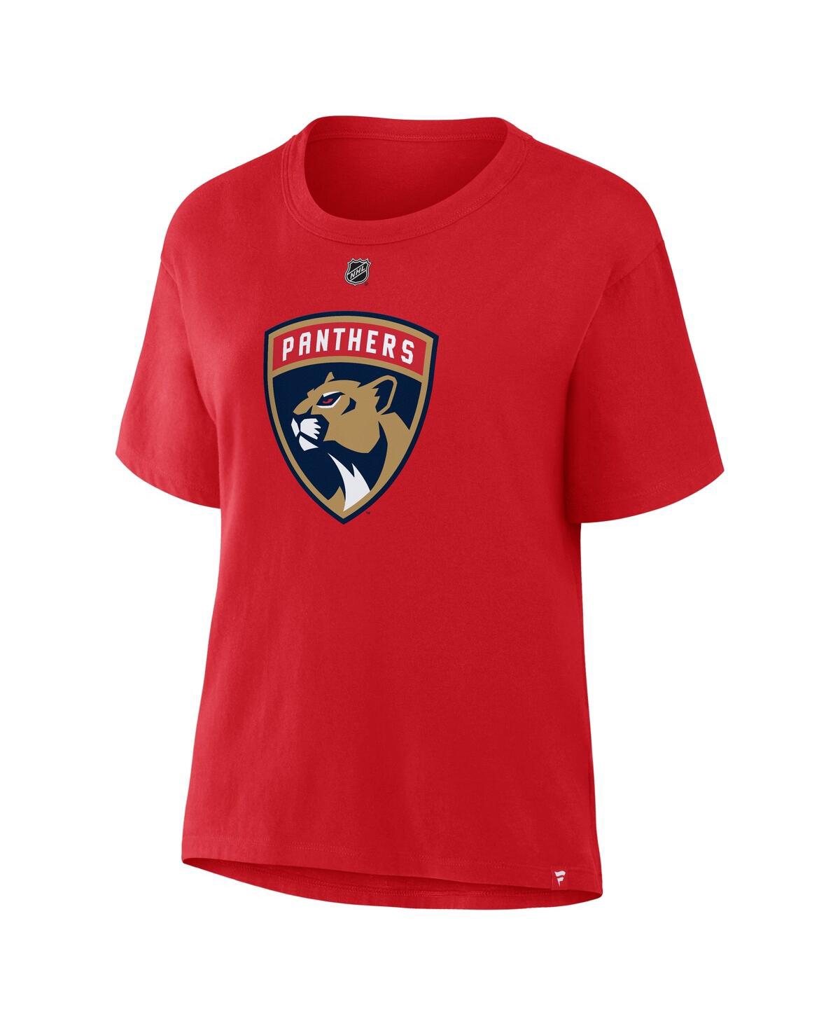 Fanatics Women's Matthew Tkachuk Red Florida Panthers Authentic Stack Name Number T-shirt In Red