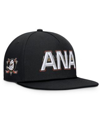 Fanatics - Men's Black Anaheim Ducks Authentic Pro Rink Team Code Snapback Hat