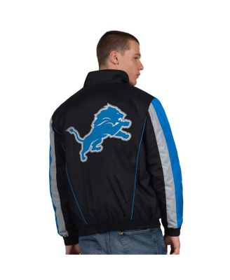 Men's Black Detroit Lions Thursday Night Gridiron Half-Zip Jacket