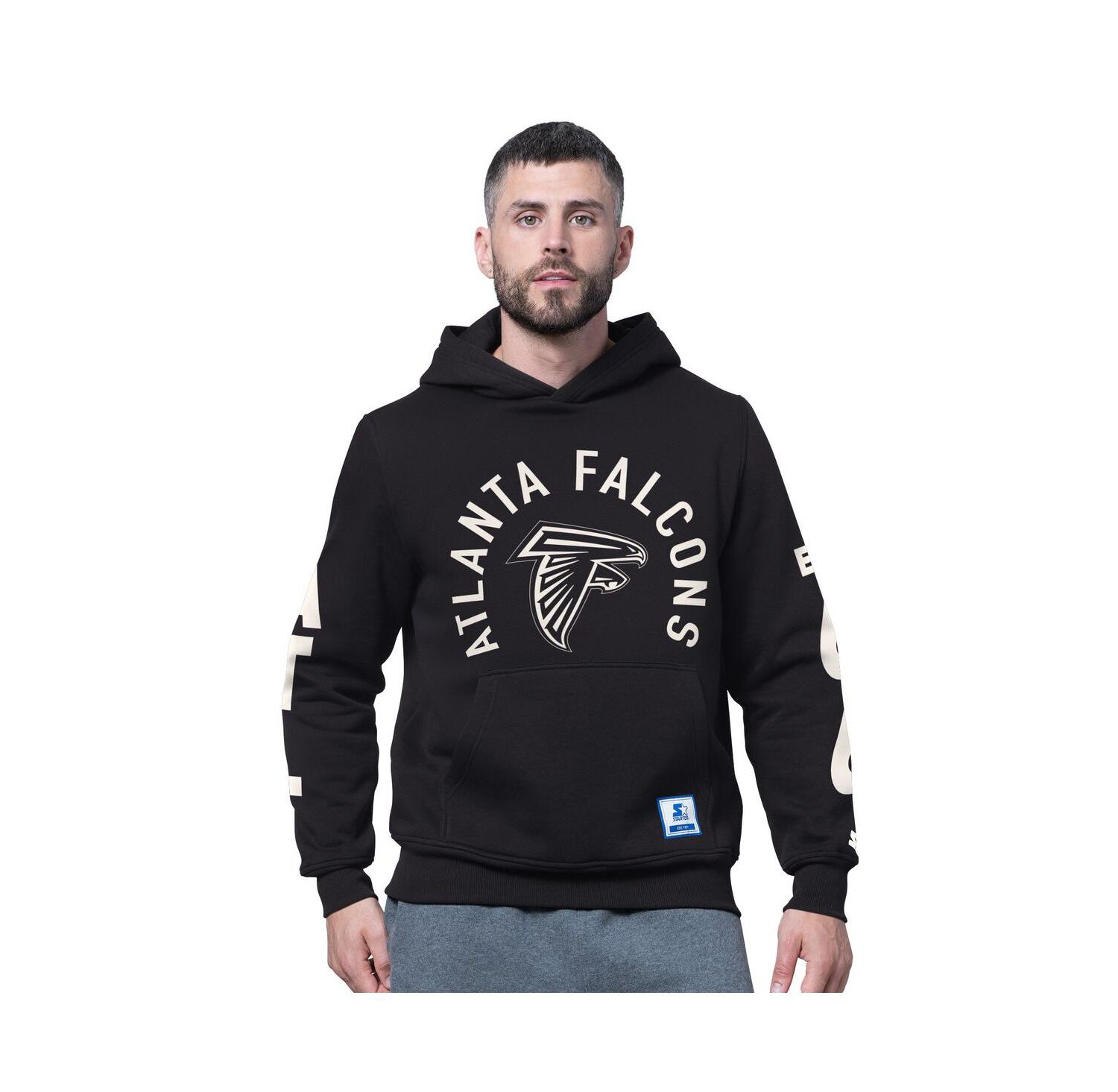Men's Black Atlanta Falcons Handoff Fleece Hoodie Sweatshirt