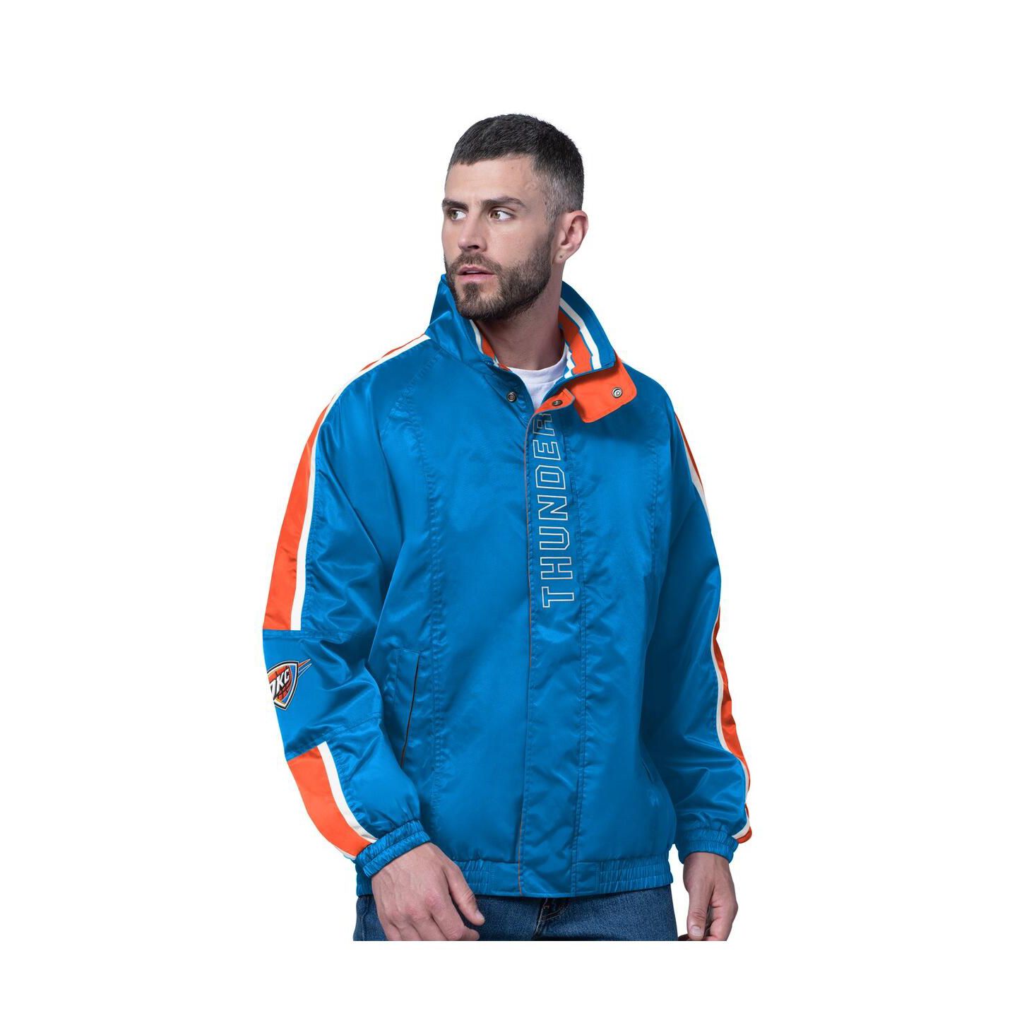 Мужская куртка Starter Blue Oklahoma City Thunder Freestyle Lightweight Full-Zip — фото 1