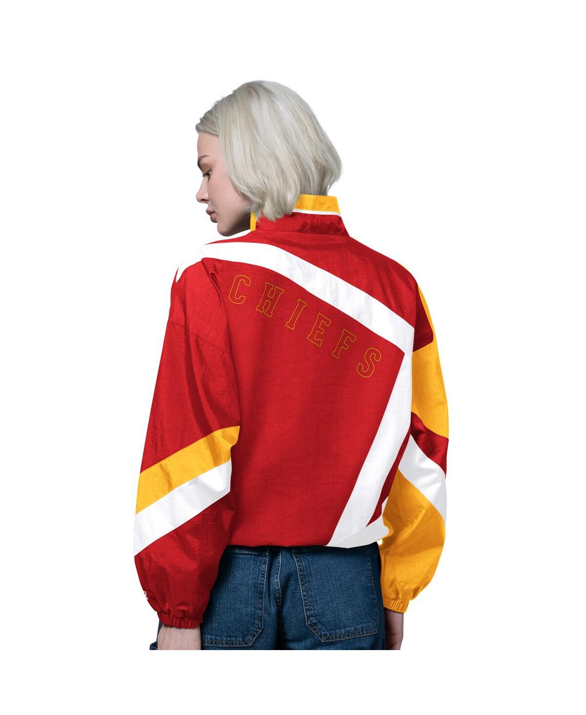Starter Women's Red/gold Kansas City Chiefs 1st Quarter Full-zip Windbreaker In Multi
