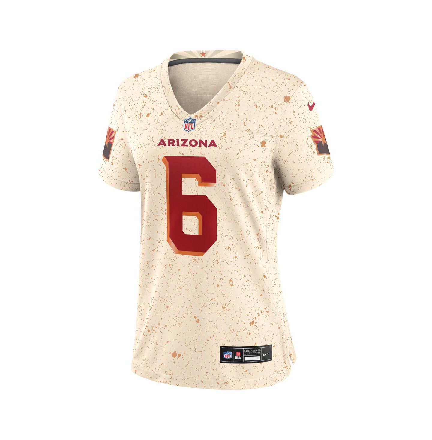 Женский топ Nike James Conner Natural Arizona Cardinals 2025 Rivalries Collection Game Jersey — фото 2