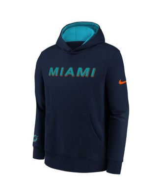 Big Boys and Girls Pitch Blue Miami Dolphins 2025 Rivalries Collection Club Hoodie