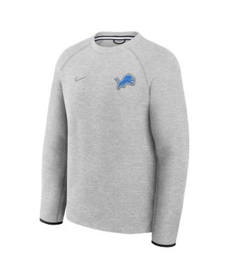 Men's Heather Gray Detroit Lions Tech Fleece Raglan Sweatshirt